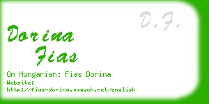 dorina fias business card